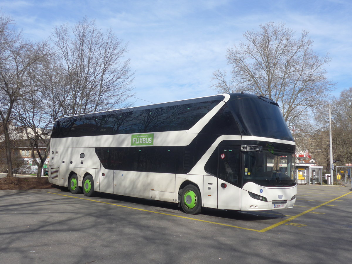 (214'658) - Aus Belgien: Flixbus - 1-XHN-440 - Neoplan am 20. Februar 2020 in Zrich, Sihlquai