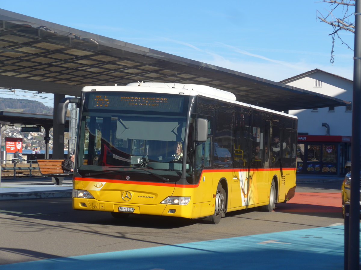 (214'680) - PostAuto Z�rich - Nr. 283/ZH 781'112 - Mercedes (ex B�hrer, Hirzel) am 20. Februar 2020 beim Bahnhof Horgen