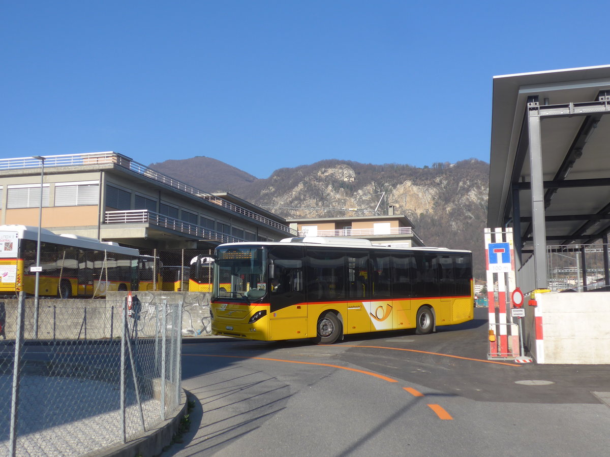 (214'742) - Autopostale, Mendrisio - TI 20'649 - Volvo am 21. Februar 2020 in Mendrisio, Garage