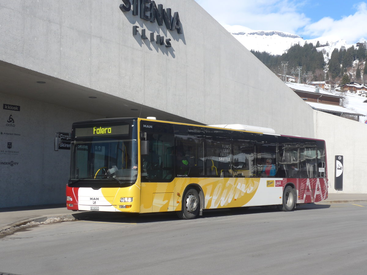 (214'957) - Stuppan, Flims - GR 64'143 - MAN am 1. M�rz 2020 in Flims, Bergbahnen