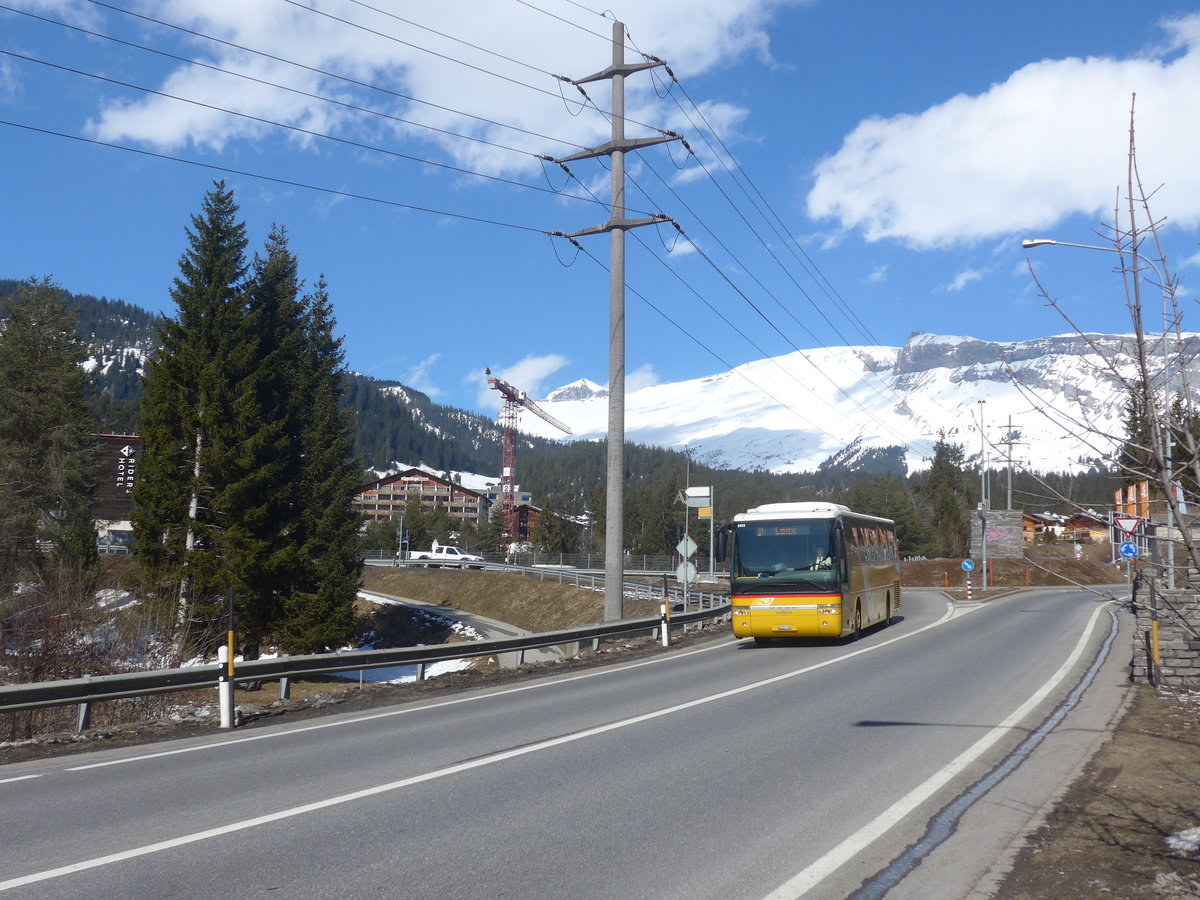 (214'991) - PostAuto Graub�nden - GR 107'702 - Van Hool am 1. M�rz 2020 in Laax, Rancho