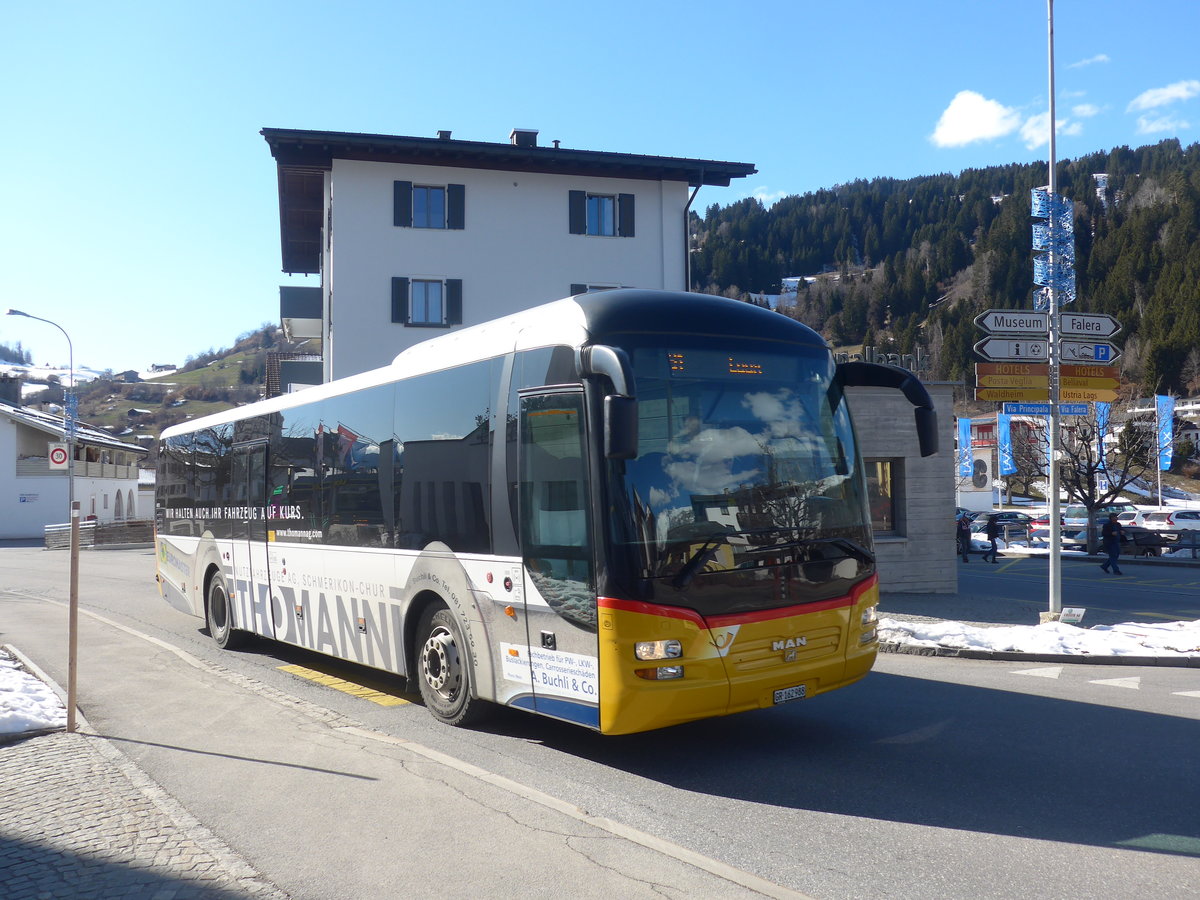 (215'007) - PostAuto Graub�nden - GR 162'988 - MAN am 1. M�rz 2020 in Laax, Post