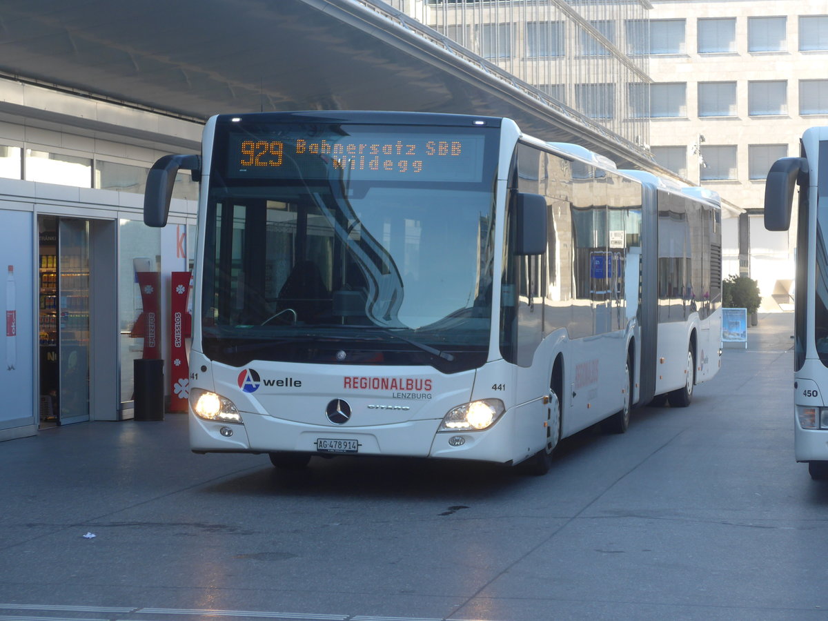 (215'197) - Knecht, Windisch - Nr. 441/AG 478'914 - Mercedes am 15. Mrz 2020 beim Bahnhof Aarau