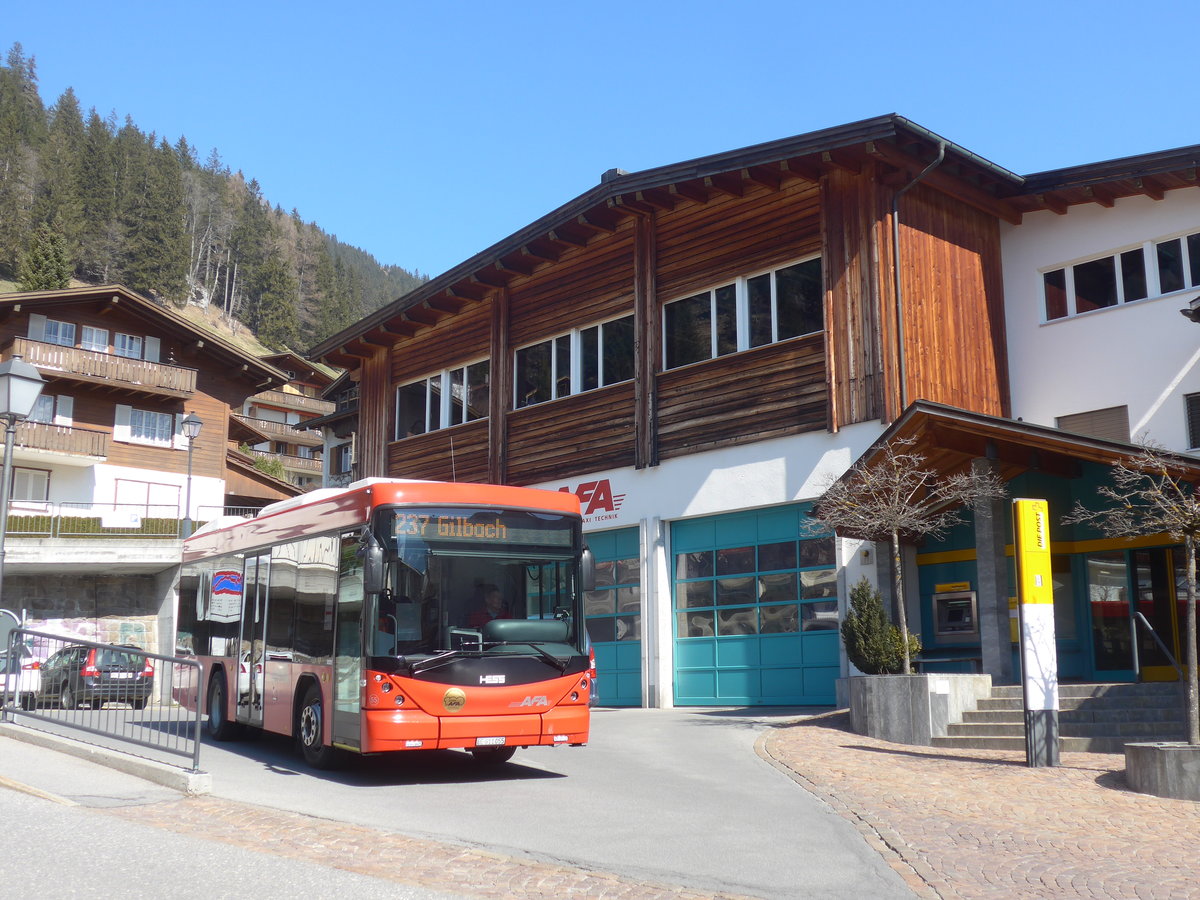 (215'545) - AFA Adelboden - Nr. 55/BE 611'055 - Scania/Hess am 25. M�rz 2020 in Adelboden, Busstation