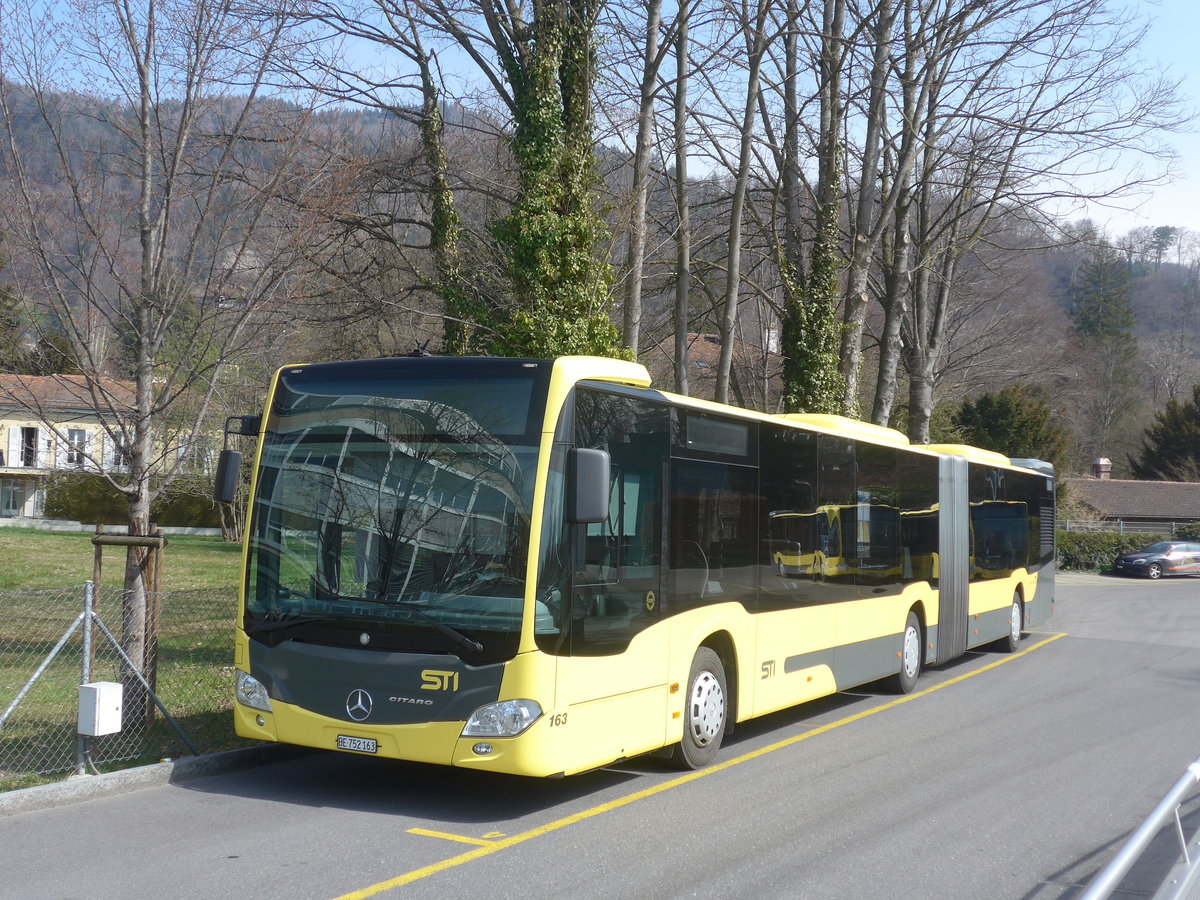 (215'618) - STI Thun - Nr. 163/BE 752'163 - Mercedes am 27. M�rz 2020 bei der Schiffl�ndte Thun