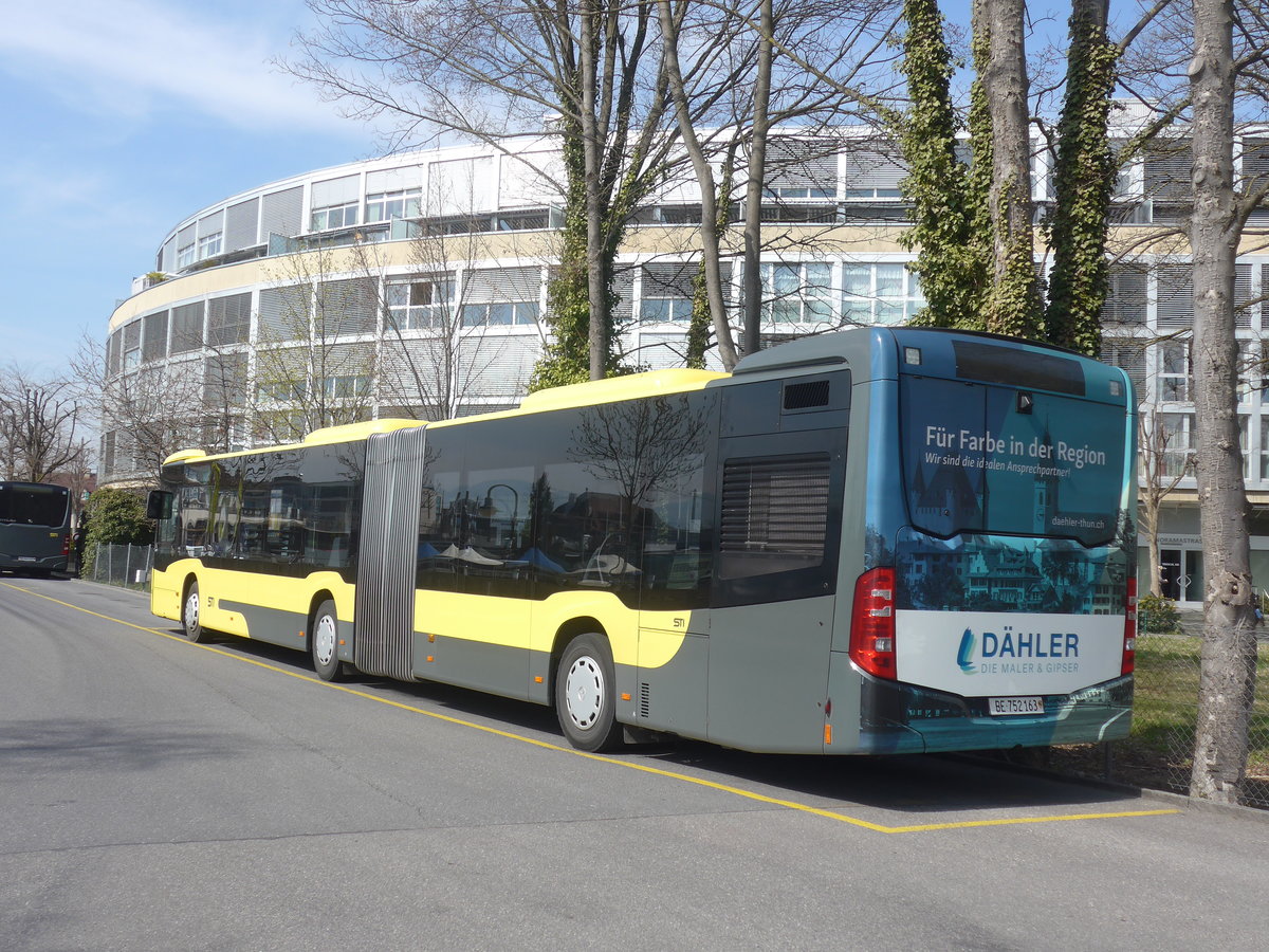 (215'621) - STI Thun - Nr. 163/BE 752'163 - Mercedes am 27. M�rz 2020 bei der Schiffl�ndte Thun
