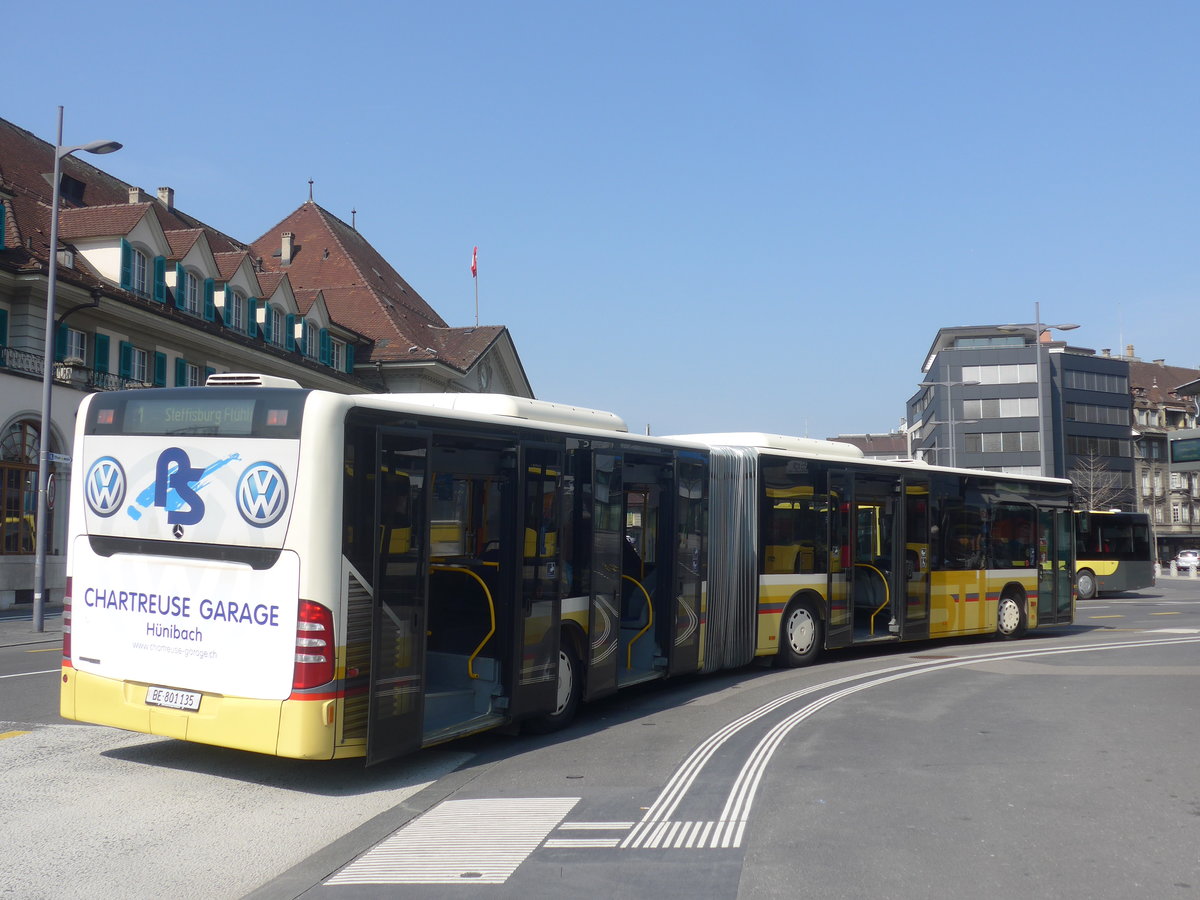 (215'639) - STI Thun - Nr. 135/BE 801'135 - Mercedes am 28. M�rz 2020 beim Bahnhof Thun