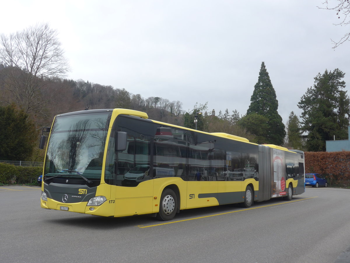 (215'683) - STI Thun - Nr. 173/BE 752'173 - Mercedes am 30. Mrz 2020 bei der Schifflndte Thun