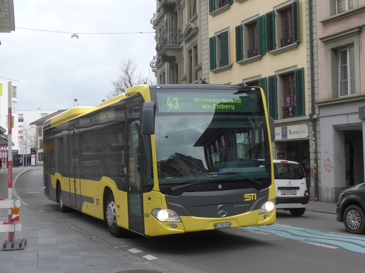 (215'701) - STI Thun - Nr. 156/BE 752'156 - Mercedes am 30. M�rz 2020 in Thun, B�lliz