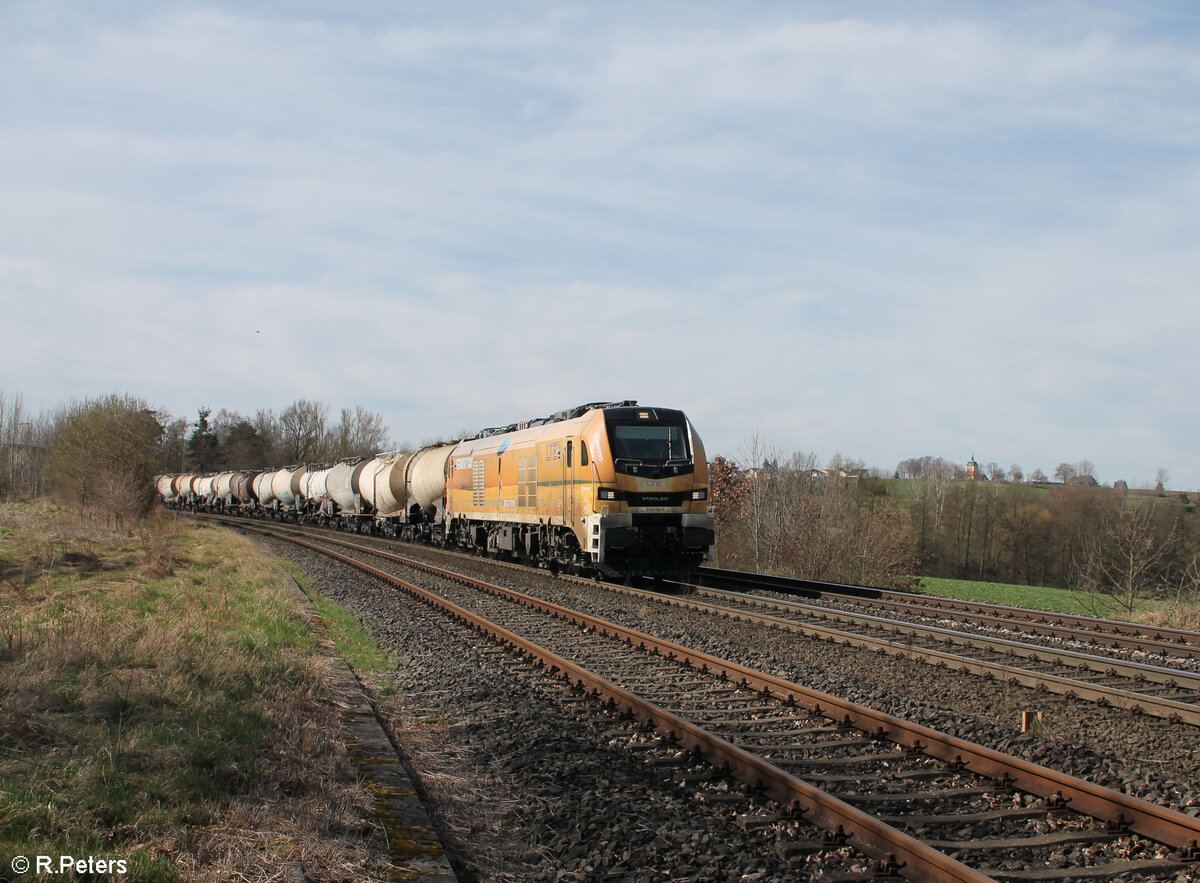 2159 256-7  Gainyday  mit dem  Slurry  Kesselzug Kreideschlamm Kroation - Schwed/oder bei Schönfeld. 26.03.24