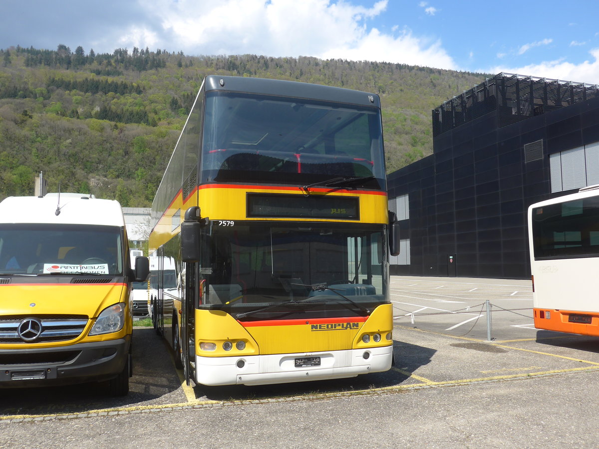 (216'027) - PostAuto Ostschweiz - (SG 273'223) - Neoplan (ex AR 14'844; ex P 27'015) am 12. April 2020 in Biel, Rattinbus