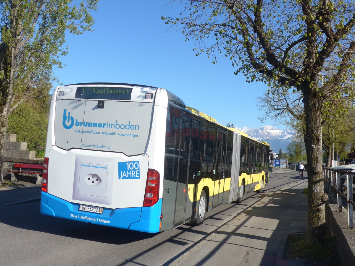 (216'053) - STI Thun - Nr. 173/BE 752'173 - Mercedes am 14. April 2020 bei der Schiffl�ndte Thun