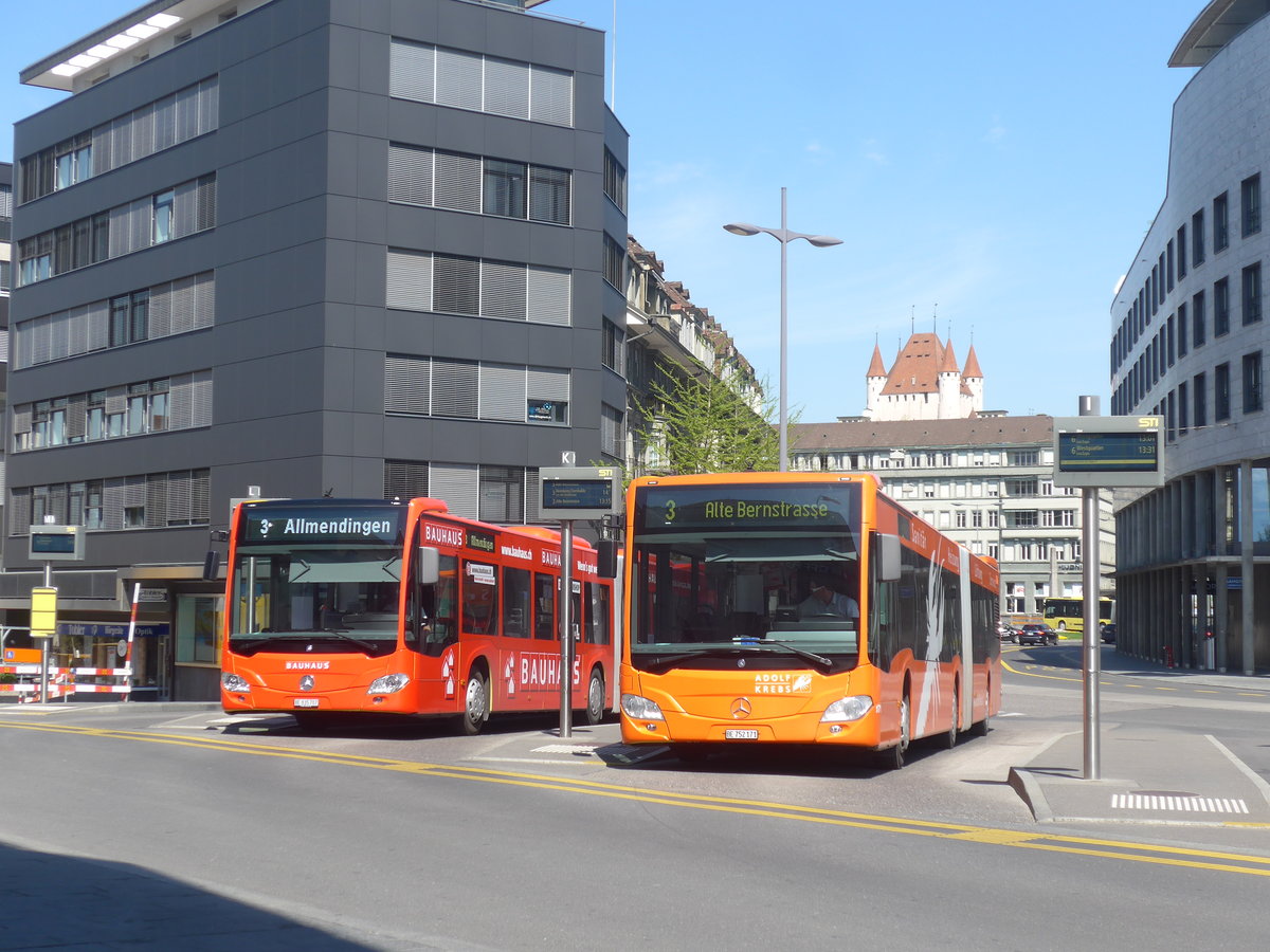 (216'159) - STI Thun - Nr. 171/BE 752'171 - Mercedes am 17. April 2020 beim Bahnhof Thun