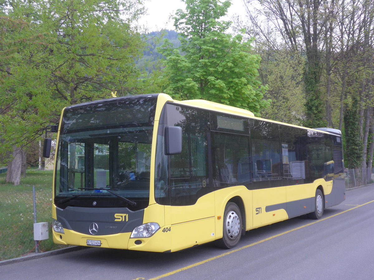 (216'296) - STI Thun - Nr. 404/BE 523'404 - Mercedes am 21. April 2020 bei der Schiffl�ndte Thun
