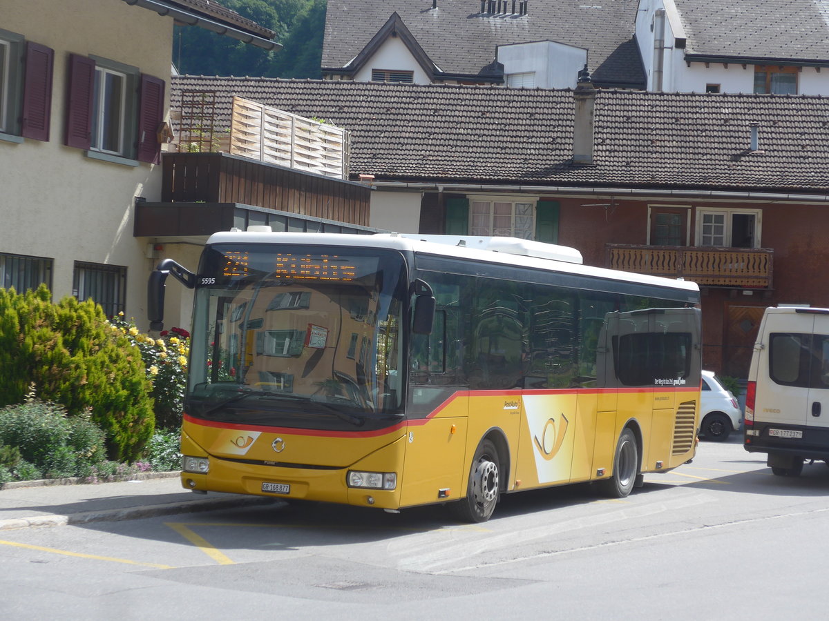 (217'190) - PostAuto Graub�nden - GR 168'877 - Irisbus am 23. Mai 2020 beim Bahnhof Schiers