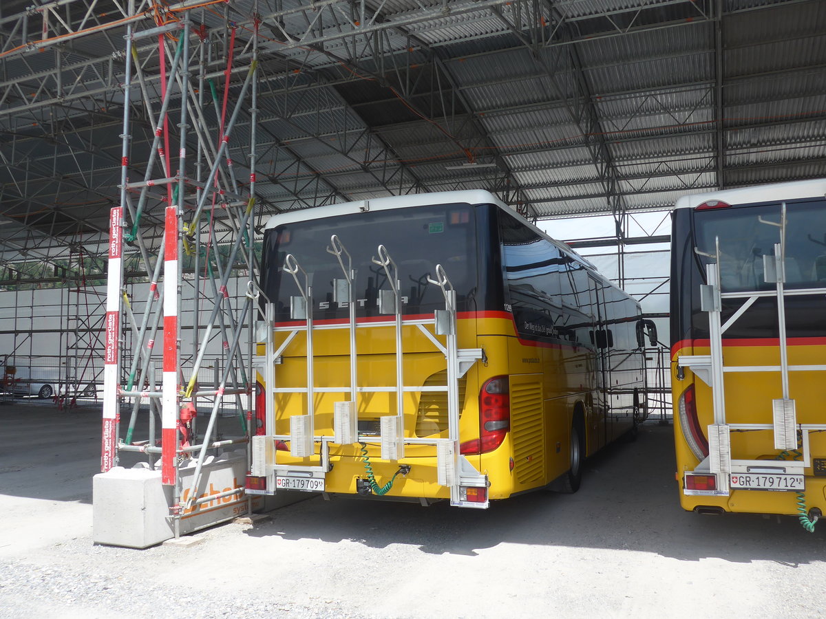 (217'239) - PostAuto Graub�nden - GR 179'709 - Setra am 23. Mai 2020 in Chur, Garage Obere Au