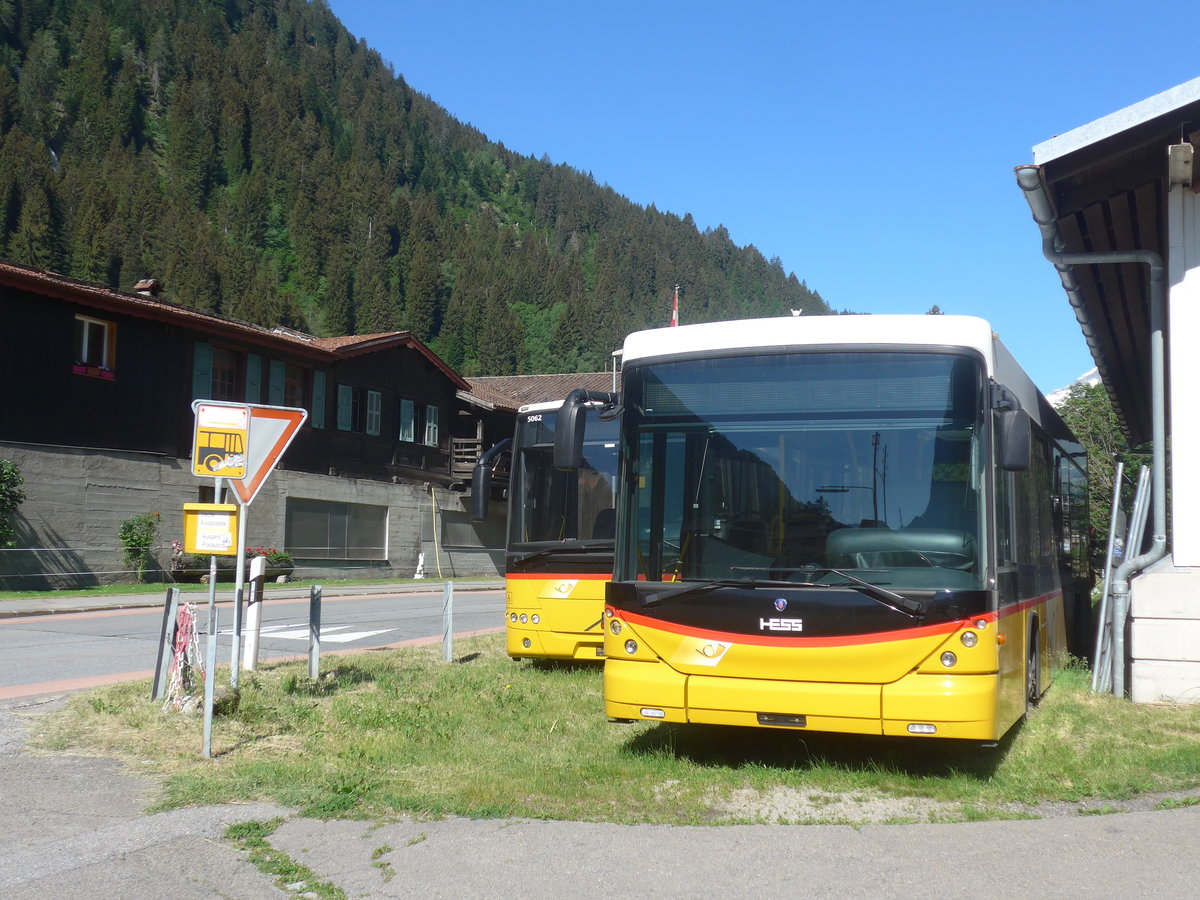 (217'534) - Marchetti, Airolo - (TI 183'247) - Scania/Hess (ex Busland, Burgdorf Nr. 41; ex Demofahrzeug Hess, Bellach) am 1. Juni 2020 in Ambri, Garage 