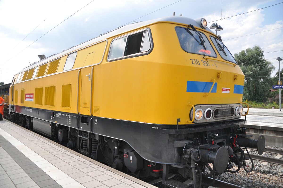 218 391-1 in G�nzburg am 02.08.2012.