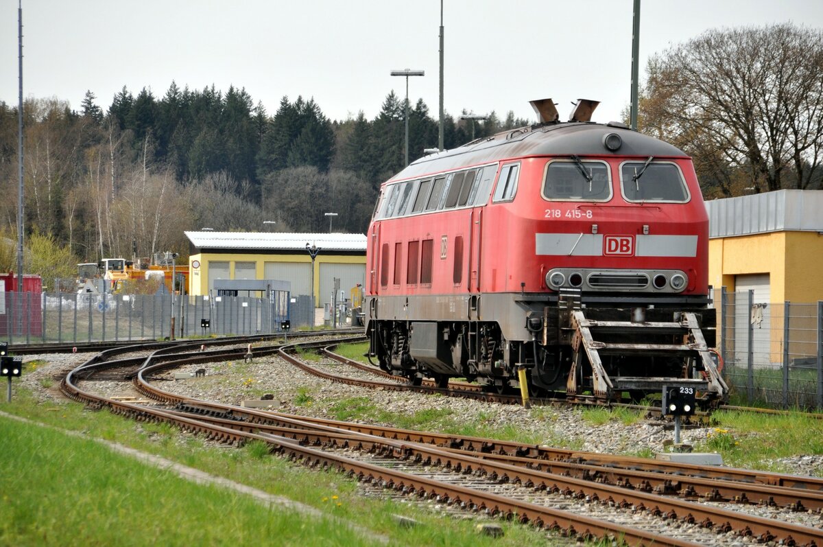 218 415-8 am Tag der offenen Tür im Bw Kempten am 22.04.2023.