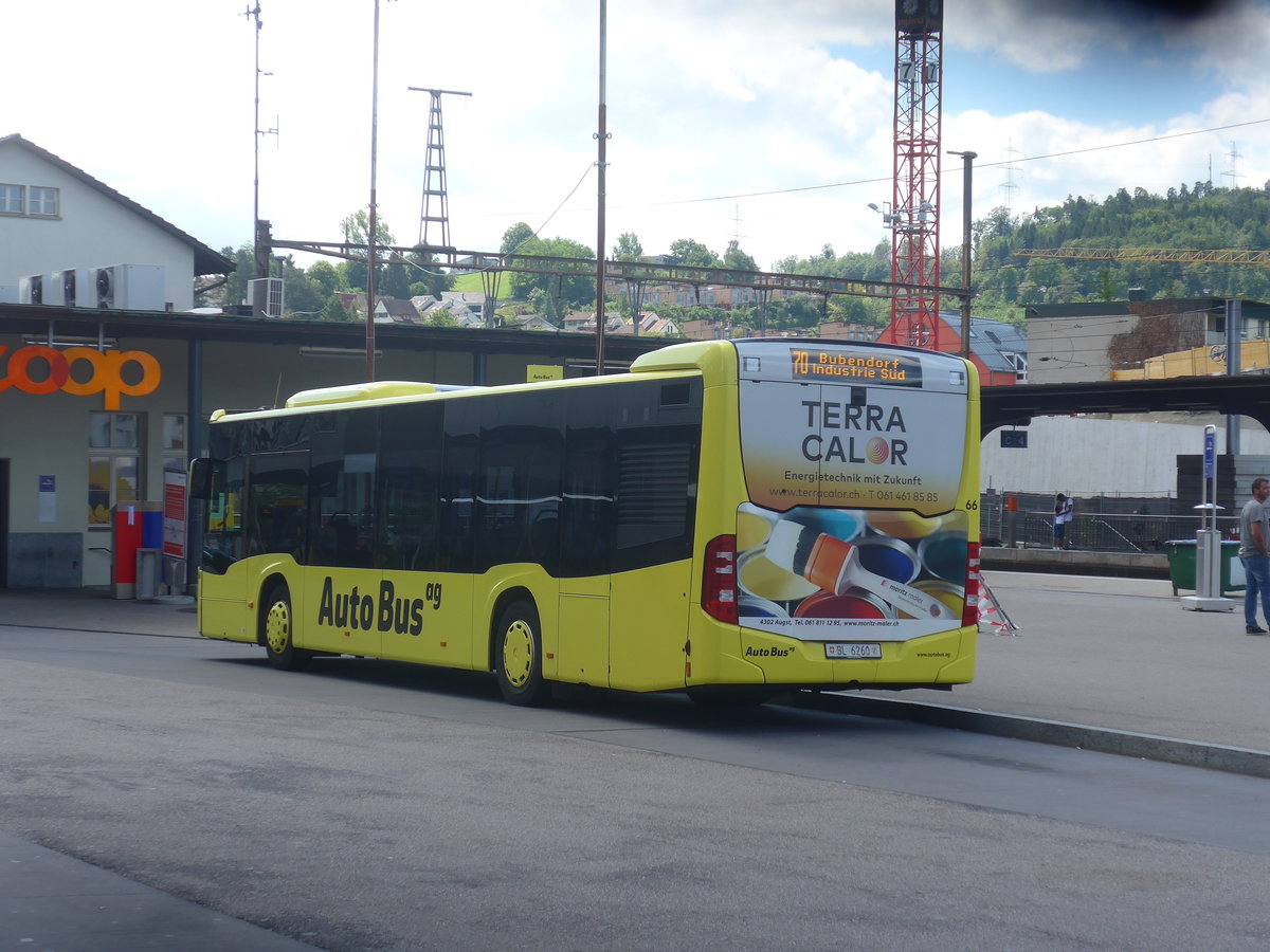 (218'357) - AAGL Liestal - Nr. 66/BL 6260 - Mercedes am 4. Juli 2020 beim Bahnhof Liestal