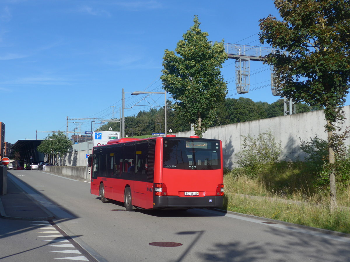 (218'433) - Bernmobil, Bern - Nr. 421/BE 716'421 - MAN am 4. Juli 2020 beim Bahnhof Bern Br�nnen Westside