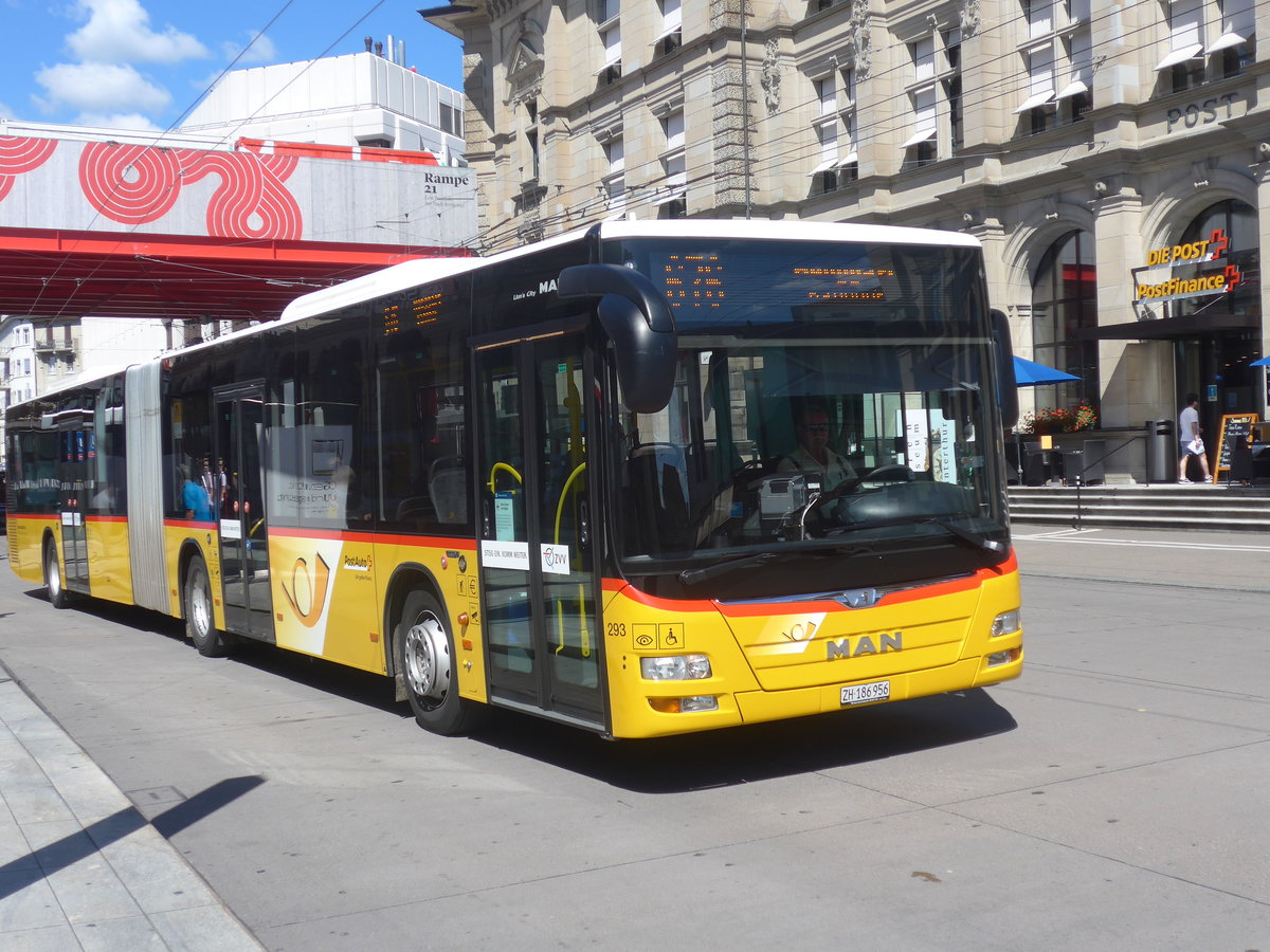 (218'777) - Moser, Flaach - Nr. 293/ZH 186'956 - MAN am 18. Juli 2020 beim Hauptbahnhof Winterthur