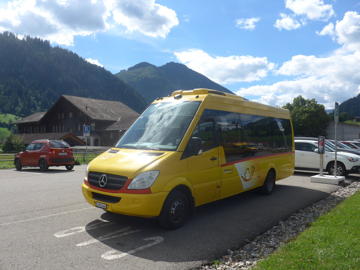 (218'977) - Tritten, Zweisimmen - BE 802'464 - Mercedes (ex BLT Oberwil Nr. 21) am 25. Juli 2020 beim Bahnhof Zweisimmen