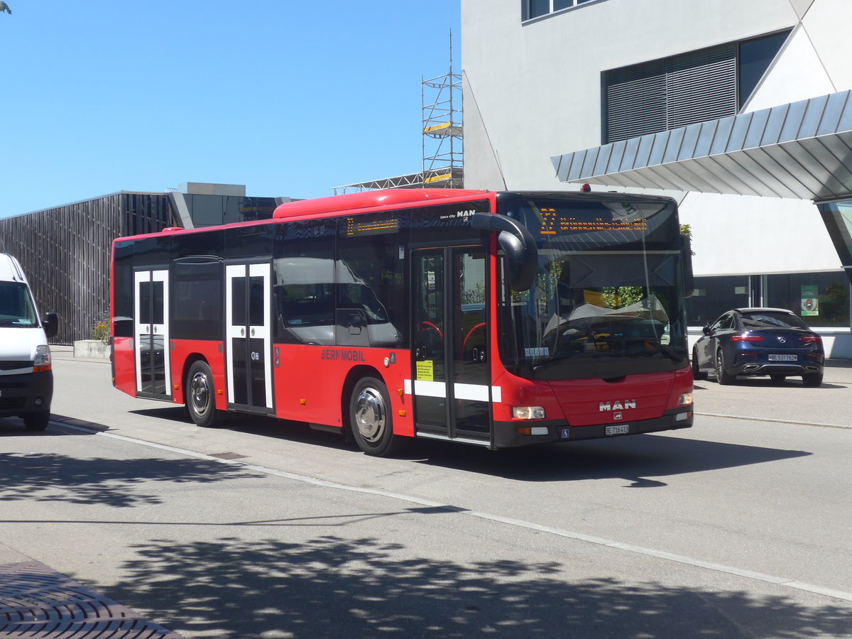 (219'225) - Bernmobil, Bern - Nr. 413/BE 716'413 - MAN am 27. Juli 2020 beim Bahnhof Bern Br�nnen Westside