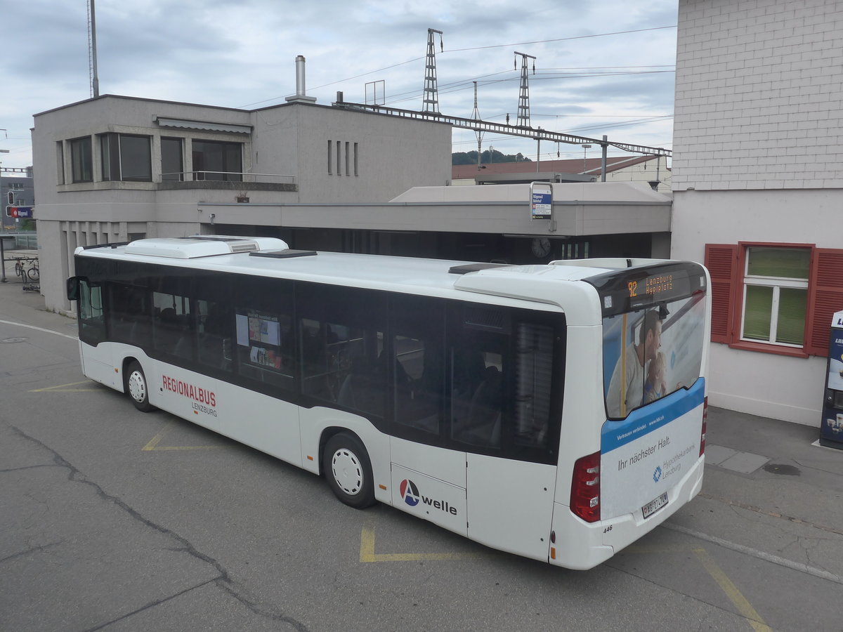 (219'343) - Knecht, Windisch - Nr. 446/AG 27'474 - Mercedes am 2. August 2020 beim Bahnhof Mgenwil