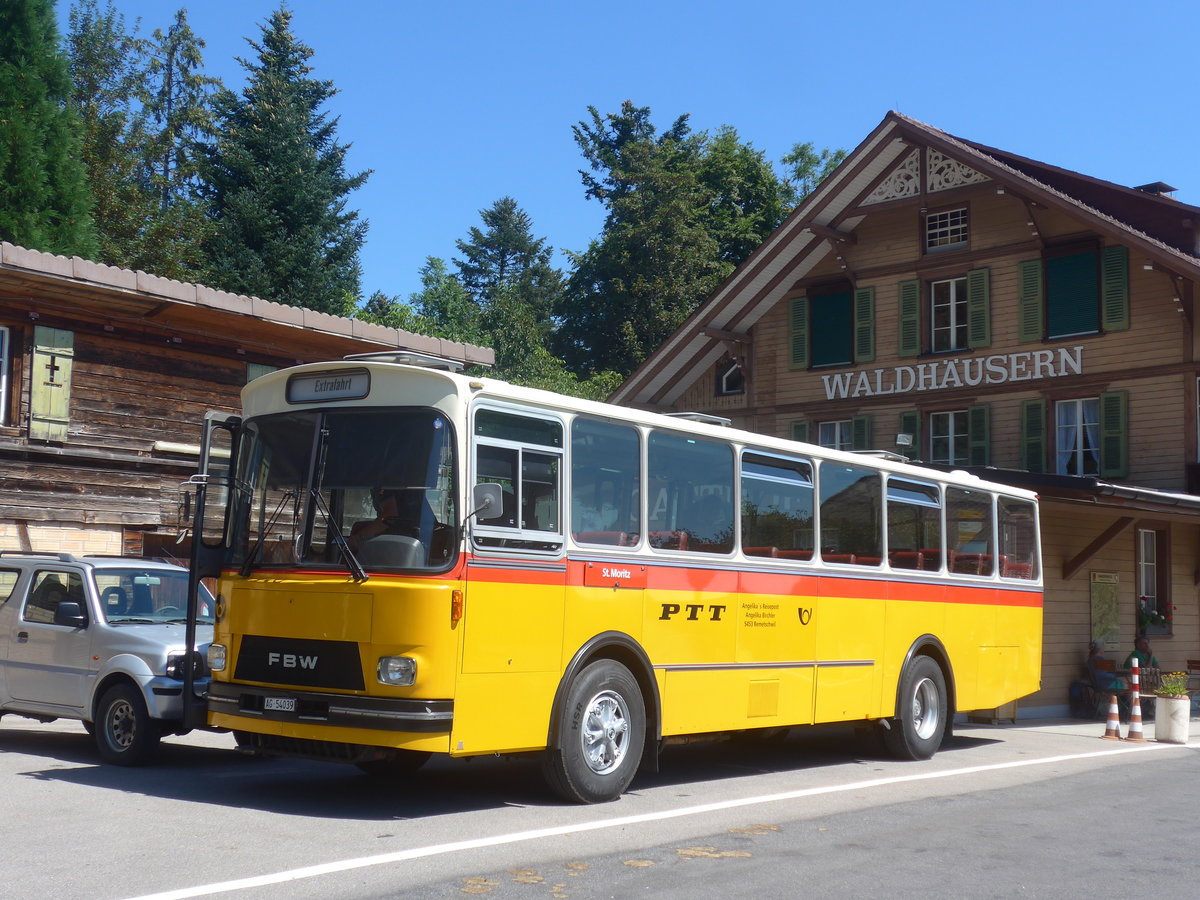 (219'577) - Birchler, Remetschwil - AG 54'039 - FBW/T�scher (ex Gerber, Winkel; ex Eggenberger, M�riken; ex Tanner, Bubendorf; ex P 24'803) am 9. August 2020 in Waldh�usern, Kurhaus