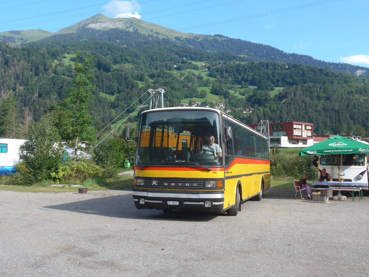 (219'678) - Schenk, Alpthal - Nr. 516/SH 90'024 - Setra (ex V�geli, Hettenschwil; ex Rosy Viaggi, Stabio; ex AutoPostale Ticino Nr. 516; ex P 25'069) am 16. August 2020 in Gr�sch, Bergbahnen
