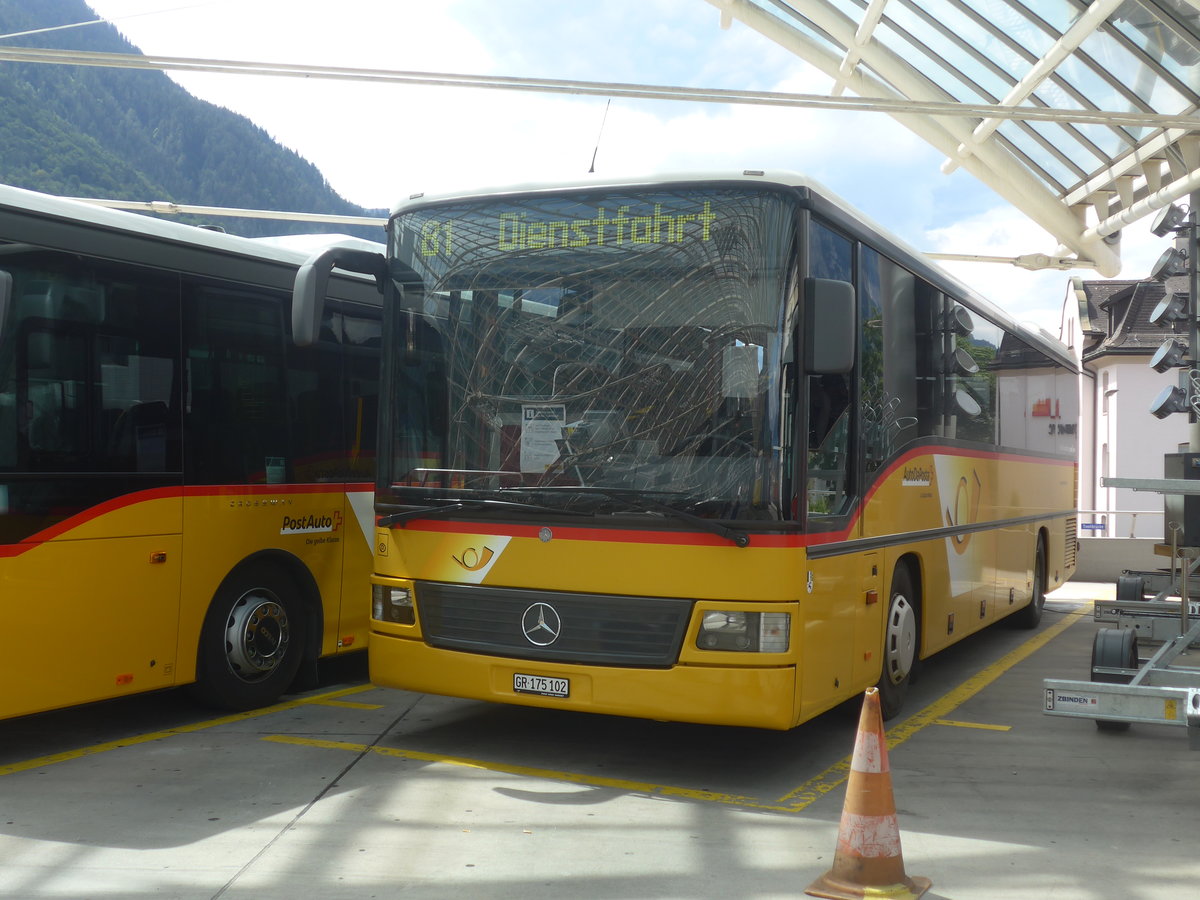 (219'799) - PostAuto Graub�nden - GR 175'102 - Mercedes (ex Terretaz, Zernez) am 16. August 2020 in Chur, Postautostation