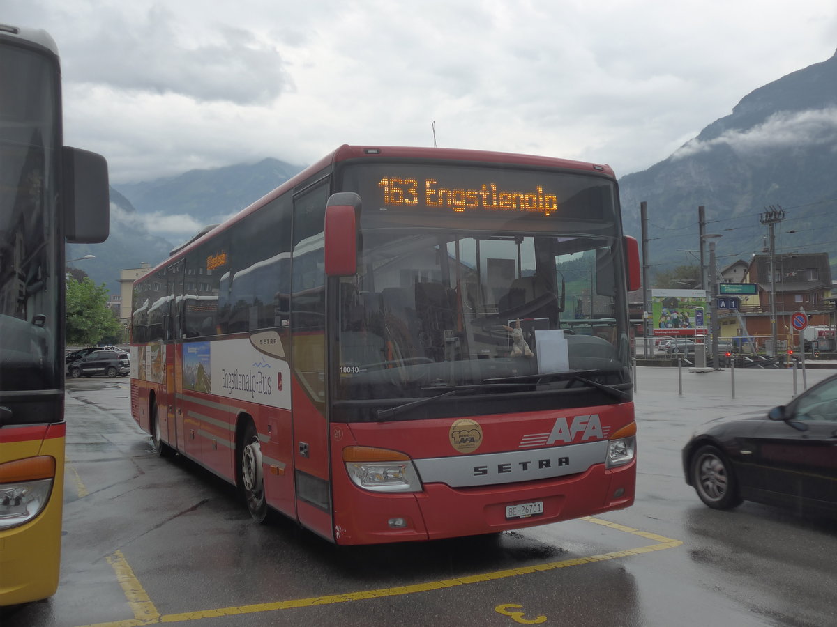 (219'885) - AFA Adelboden - Nr. 24/BE 26'701 - Setra am 22. August 2020 in Meiringen, Postautostation (Einsatz PostAuto f�r Engstlenalp-Bus)
