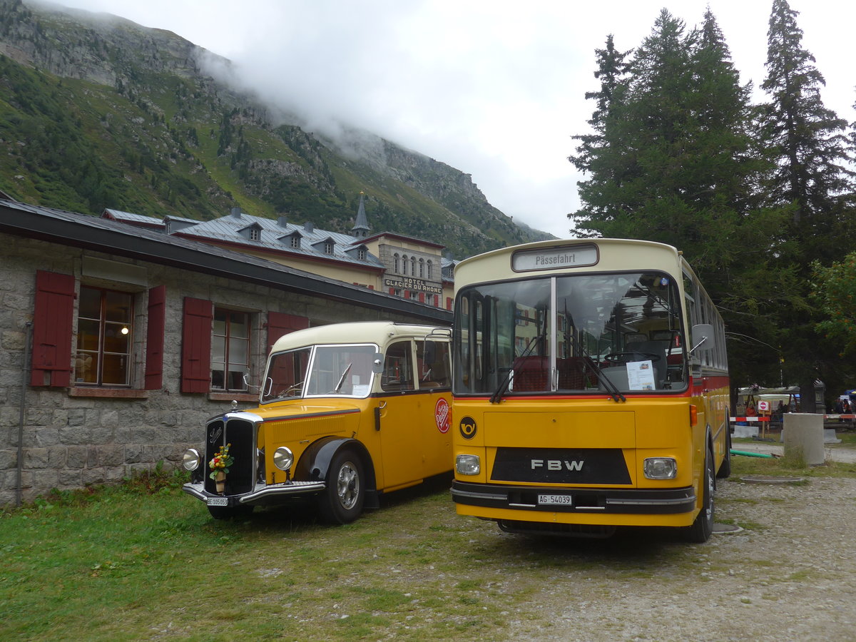 (219'907) - Birchler, Remetschwil - AG 54'039 - FBW/Tscher (ex Gerber, Winkel; ex Eggenberger, Mriken; ex Tanner, Bubendorf; ex P 24'803) am 22. August 2020 in Gletsch, DFB