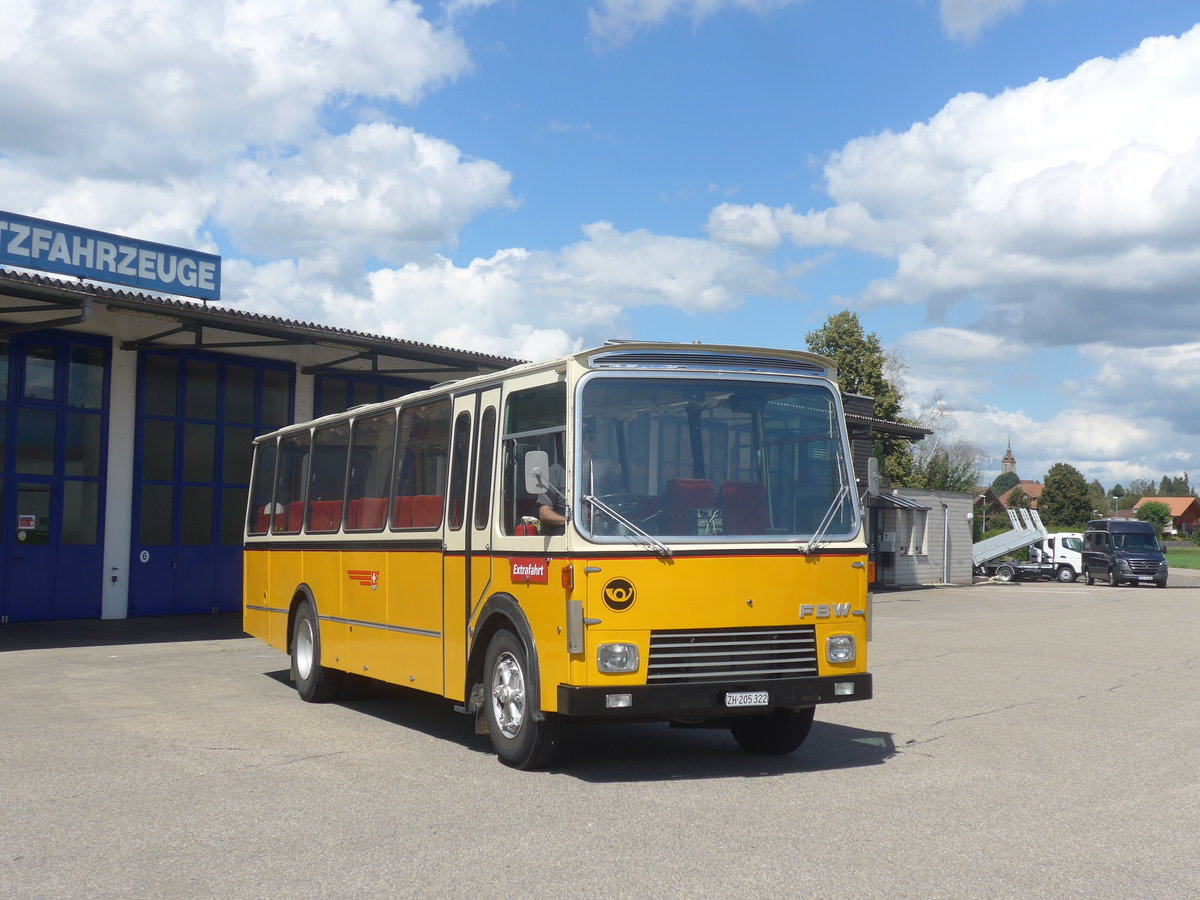 (220'134) - Wittig, N�rensdorf - ZH 205'322 - FBW/FHS (ex Tiemann, Oetwil Nr. 6; ex B�tra, Birr Nr. 28; ex Autocca, Visp; ex P 24'186) am 23. August 2020 in Lyssach, Lorenz