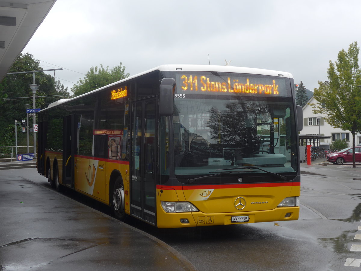 (220'215) - Thepra, Stans - Nr. 17/NW 5219 - Mercedes am 29. August 2020 beim Bahnhof Stans