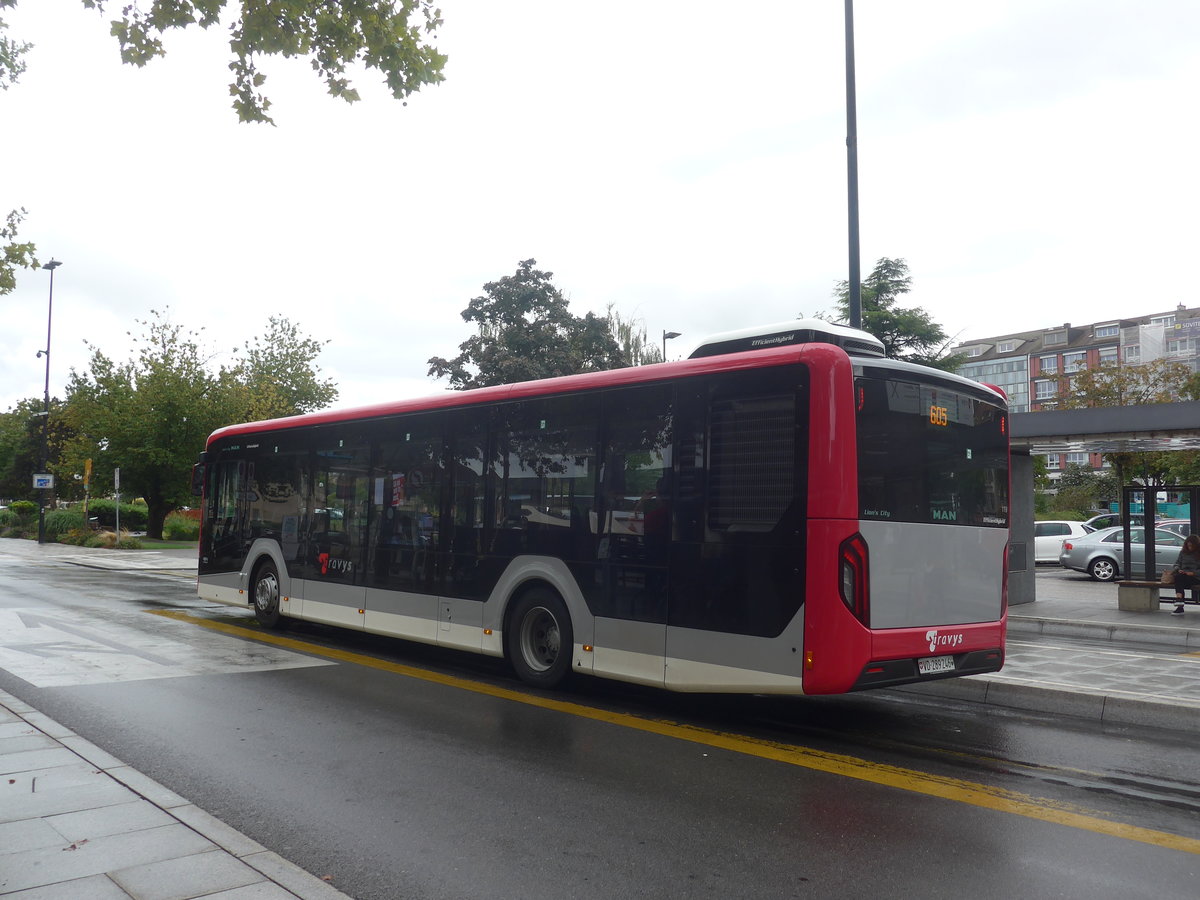 (220'278) - TRAVYS Yverdon - Nr. 119/VD 289'246 - MAN am 30. August 2020 beim Bahnhof Yverdon