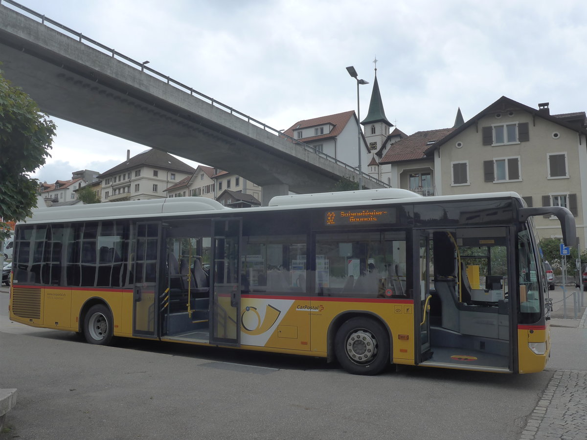 (220'409) - TSPG Saignel�gier - JU 1939 - Mercedes am 31. August 2020 beim Bahnhof Tramelan