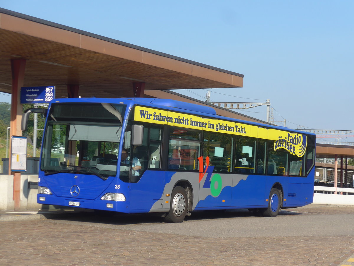 (220'582) - VZO Grningen - Nr. 38/ZH 186'538 - Mercedes am 12. September 2020 beim Bahnhof Wetzikon