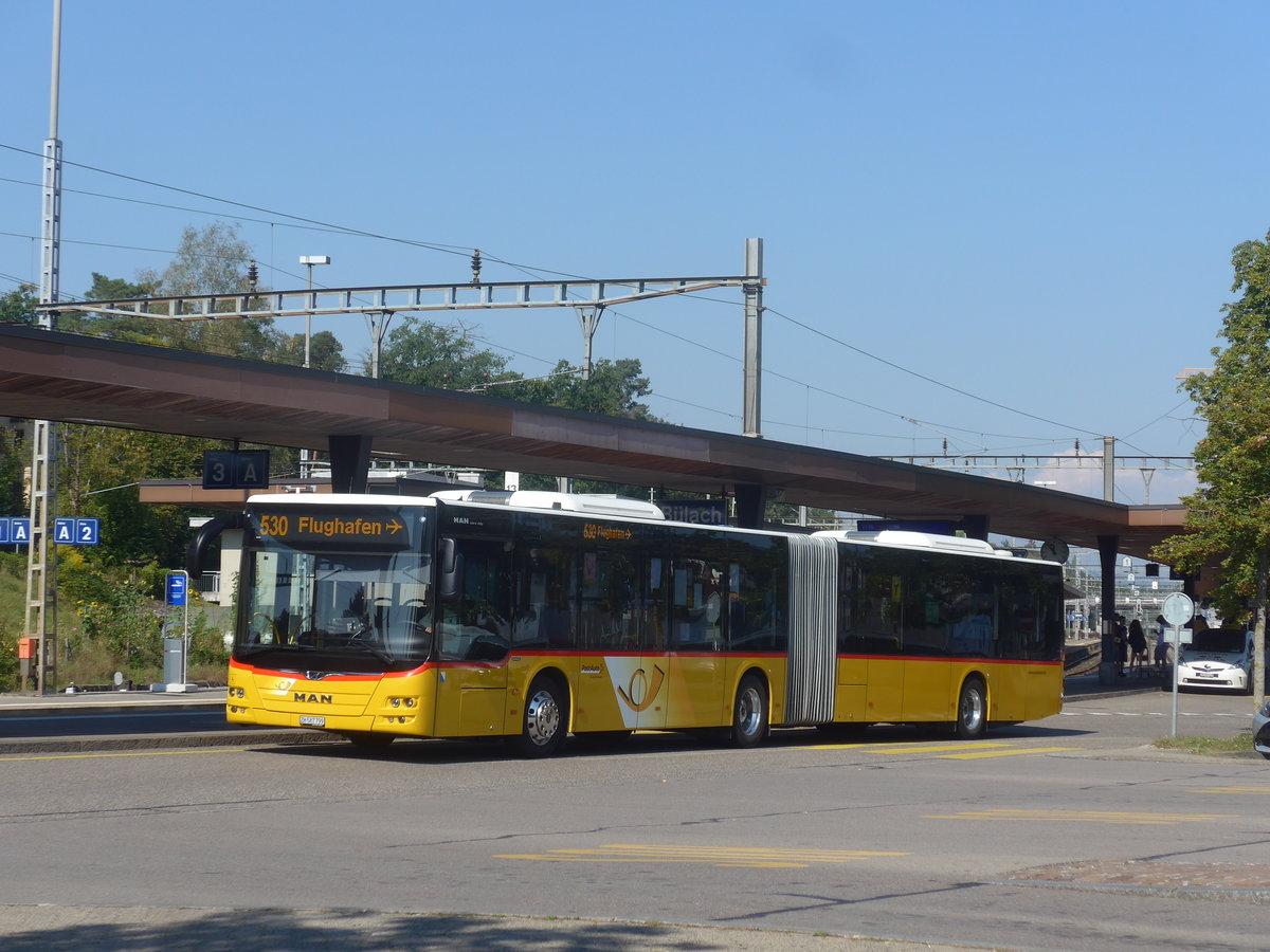 (220'617) - PostAuto Z�rich - Nr. 366/ZH 587'799 - MAN am 12. September 2020 beim Bahnhof B�lach