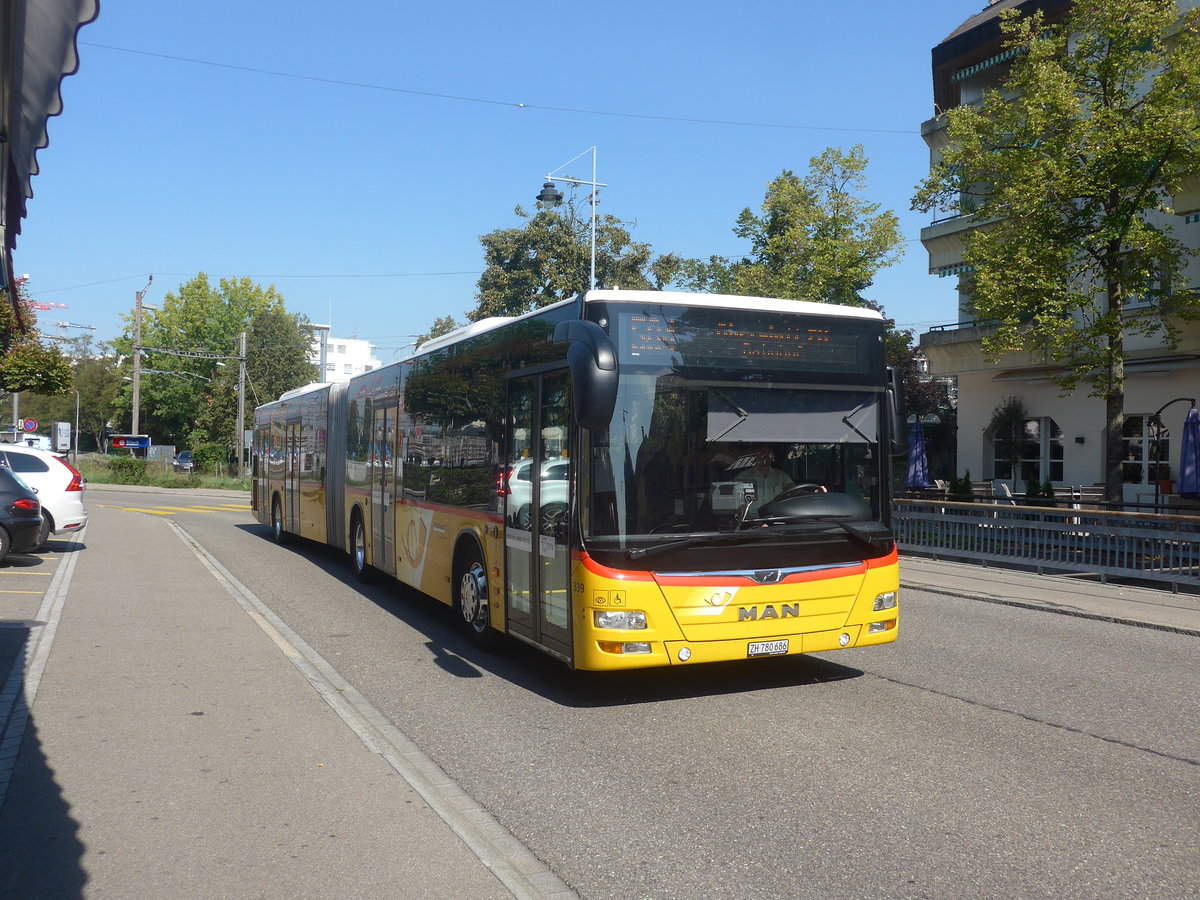 (220'622) - PostAuto Z�rich - Nr. 339/ZH 780'686 - MAN am 12. September 2020 beim Bahnhof B�lach