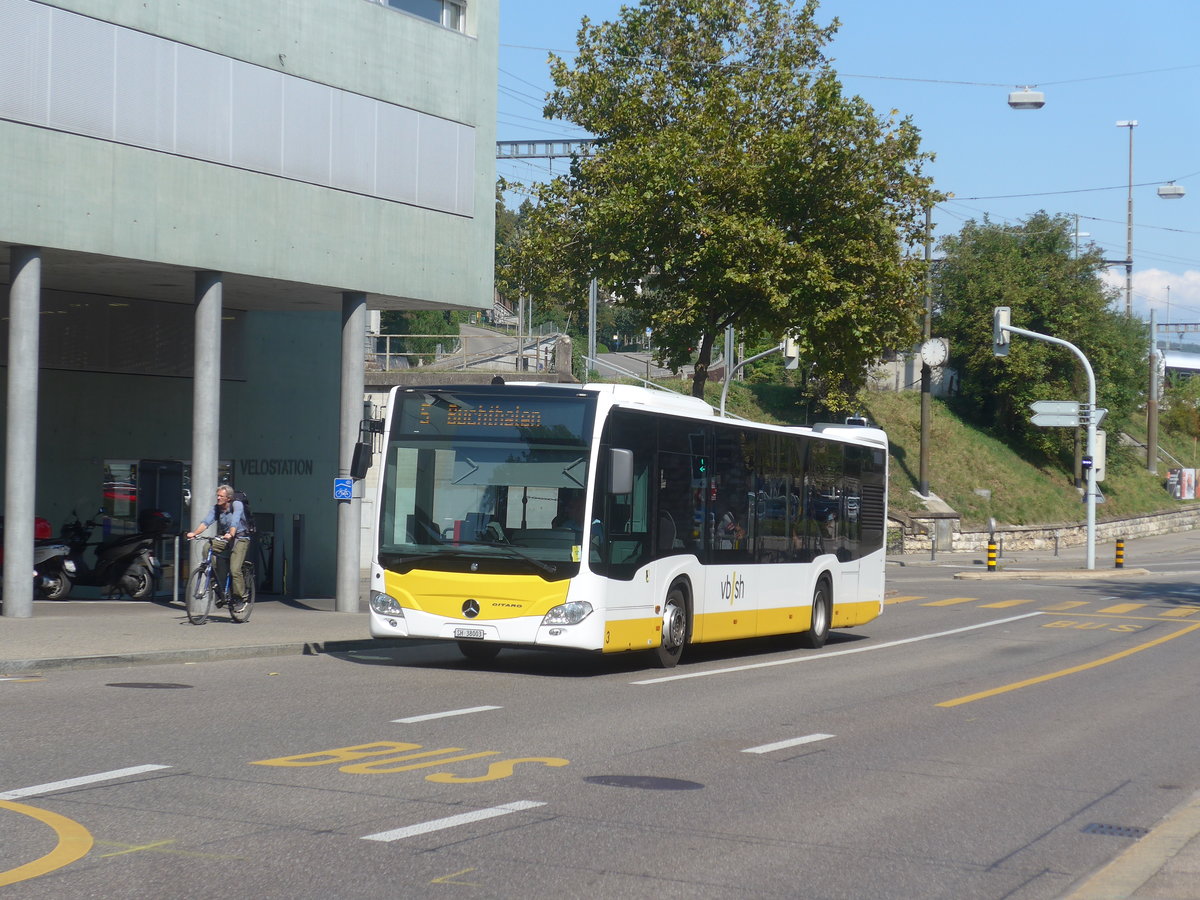 (220'634) - VBSH Schaffhausen - Nr. 3/SH 38'003 - Mercedes am 12. September 2020 beim Bahnhof Schaffhausen