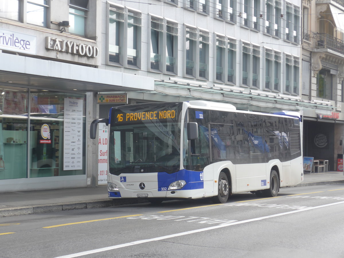 (221'066) - TL Lausanne - Nr. 332/VD 622'761 - Mercedes am 23. September 2020 in Lausanne, Bel-Air