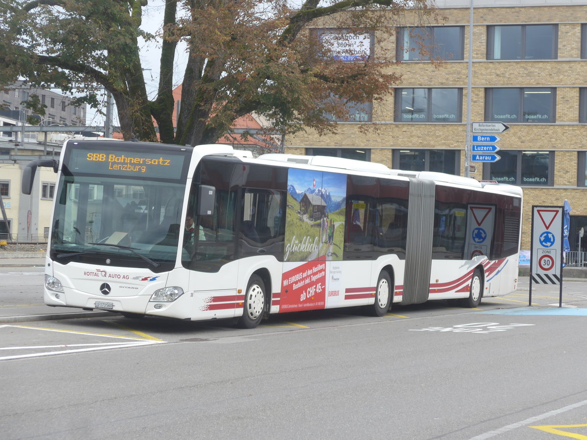 (221'553) - ARAG Ruswil - Nr. 36/LU 173'560 - Mercedes am 27. September 2020 beim Bahnhof Lenzburg