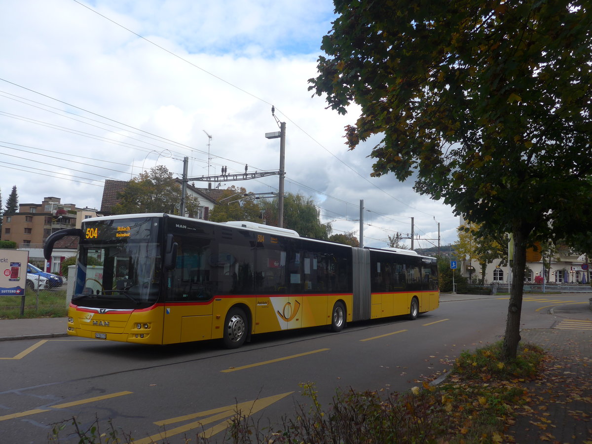 (221'759) - PostAuto Z�rich - Nr. 361/ZH 780'779 - MAN am 11. Oktober 2020 beim Bahnhof B�lach