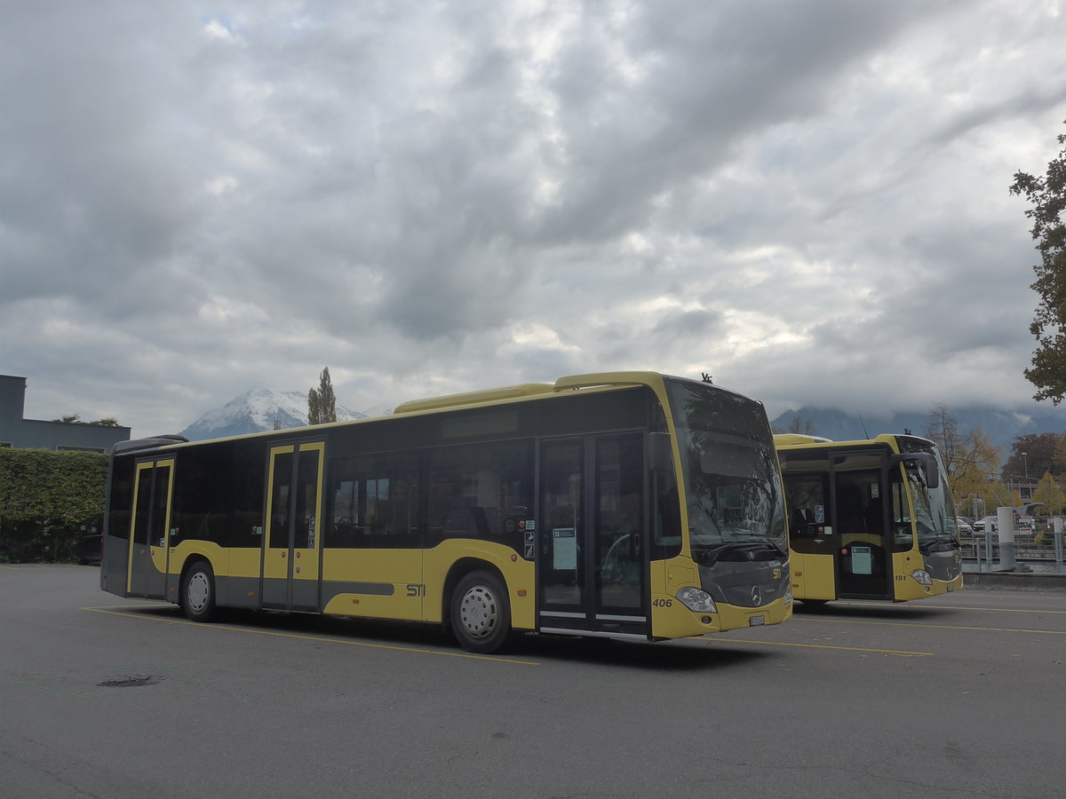 (221'938) - STI Thun - Nr. 406/BE 820'406 - Mercedes am 17. Oktober 2020 bei der Schifflndte Thun