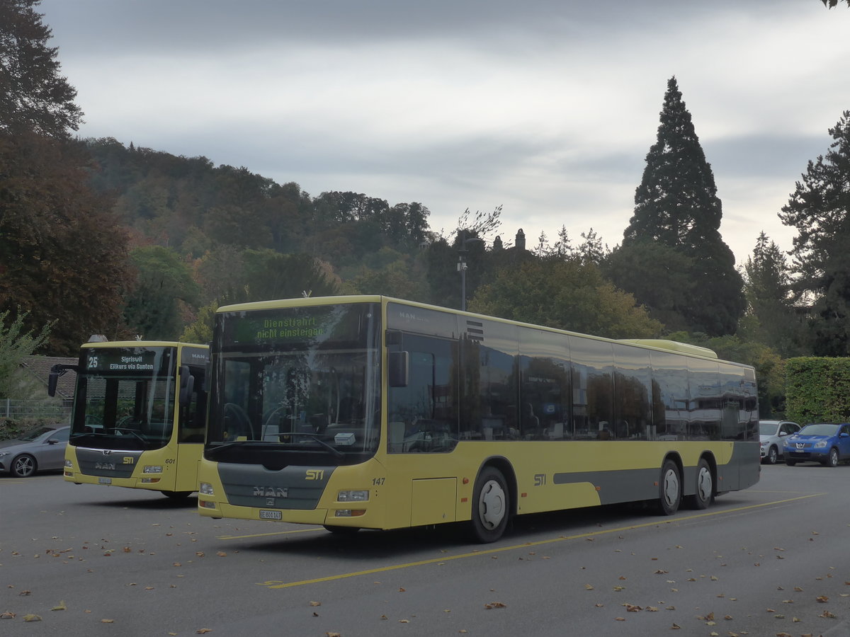 (222'084) - STI Thun - Nr. 147/BE 801'147 - MAN am 19. Oktober 2020 bei der Schifflndte Thun