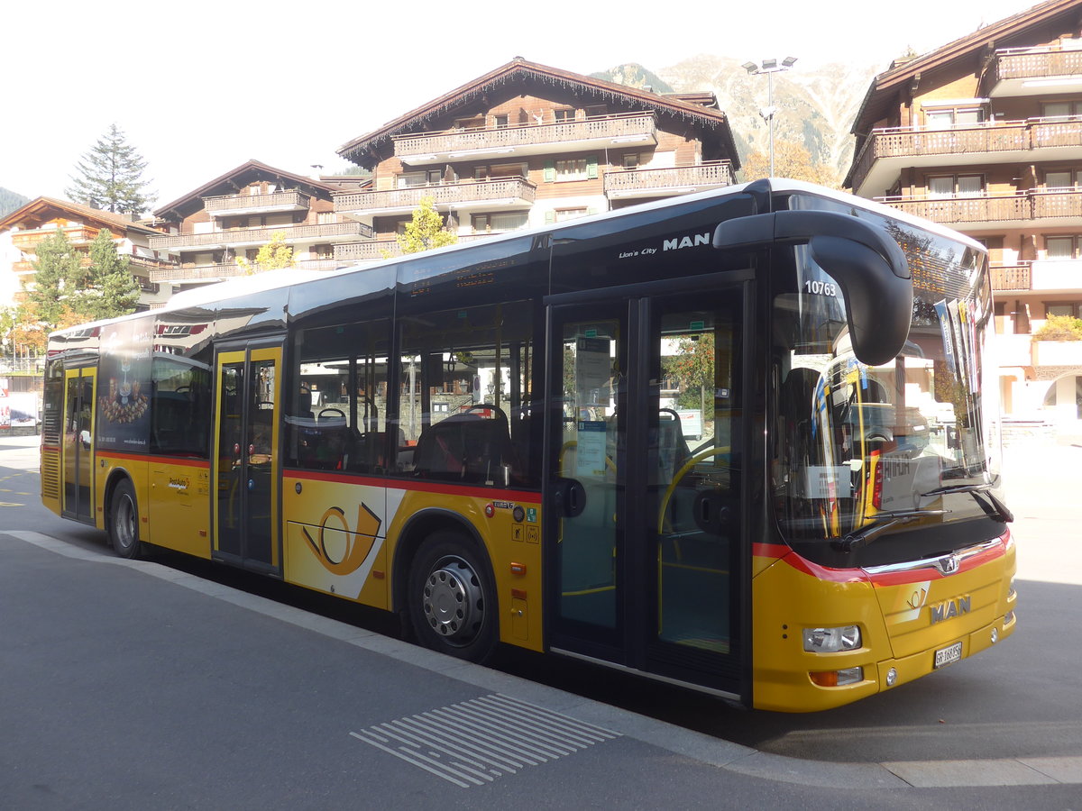 (222'161) - PostAuto Graub�nden - GR 168'856 - MAN am 20. Oktober 2020 beim Bahnhof Klosters