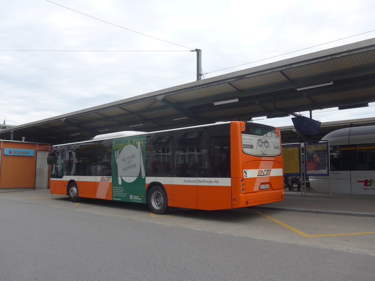 (222'255) - AOT Amriswil - Nr. 402/TG 62'894 - Neoplan (ex Nr. 6) am 21. Oktober 2020 beim Bahnhof Romanshorn