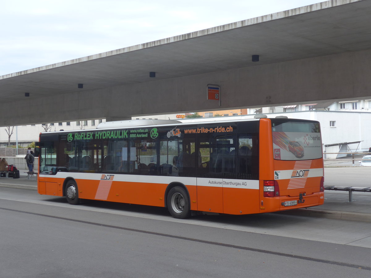 (222'300) - AOT Amriswil - Nr. 405/TG 62'895 - MAN (ex Nr. 5) am 21. Oktober 2020 in Arbon, Bushof